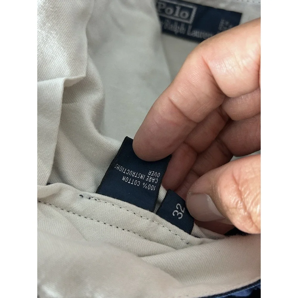 Polo Ralph Lauren Mens 32 Seagull Bird Cotton Chino Shorts Navy Blue Golf Vacay